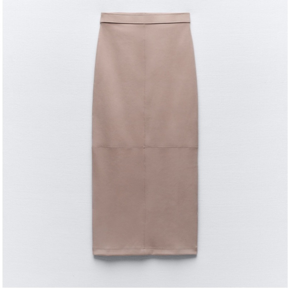 New Zara Interlock Midi Skirt